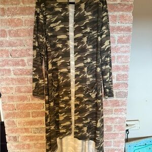 Camouflage Long Cardigan